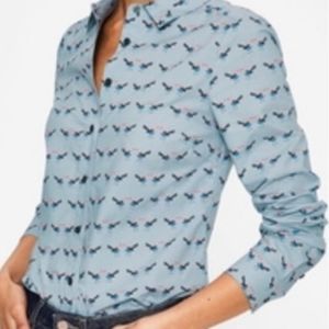Boden The Classic Shirt Love Birds Size 4P